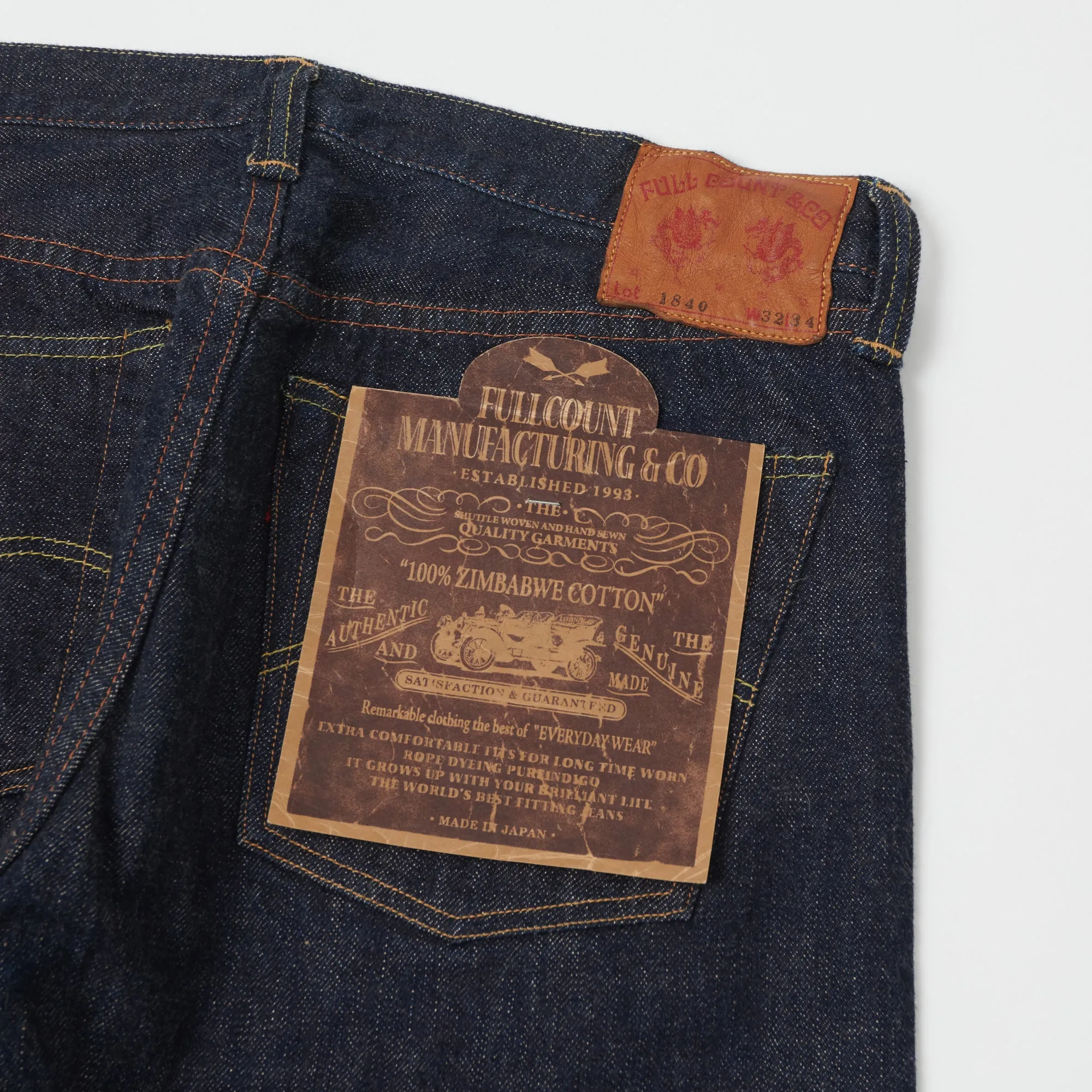 Full Count 1840 13.7oz Loose Straight Jean - Raw