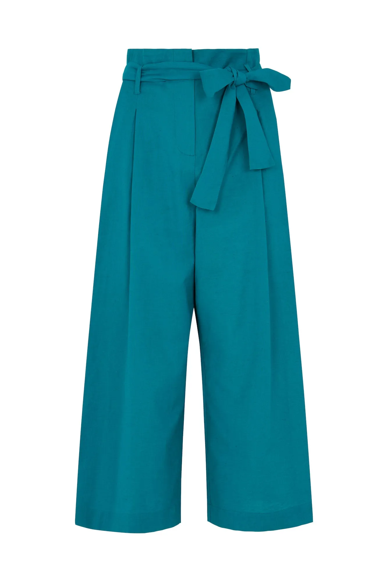 Gilda Cotton Linen Teal Trouser