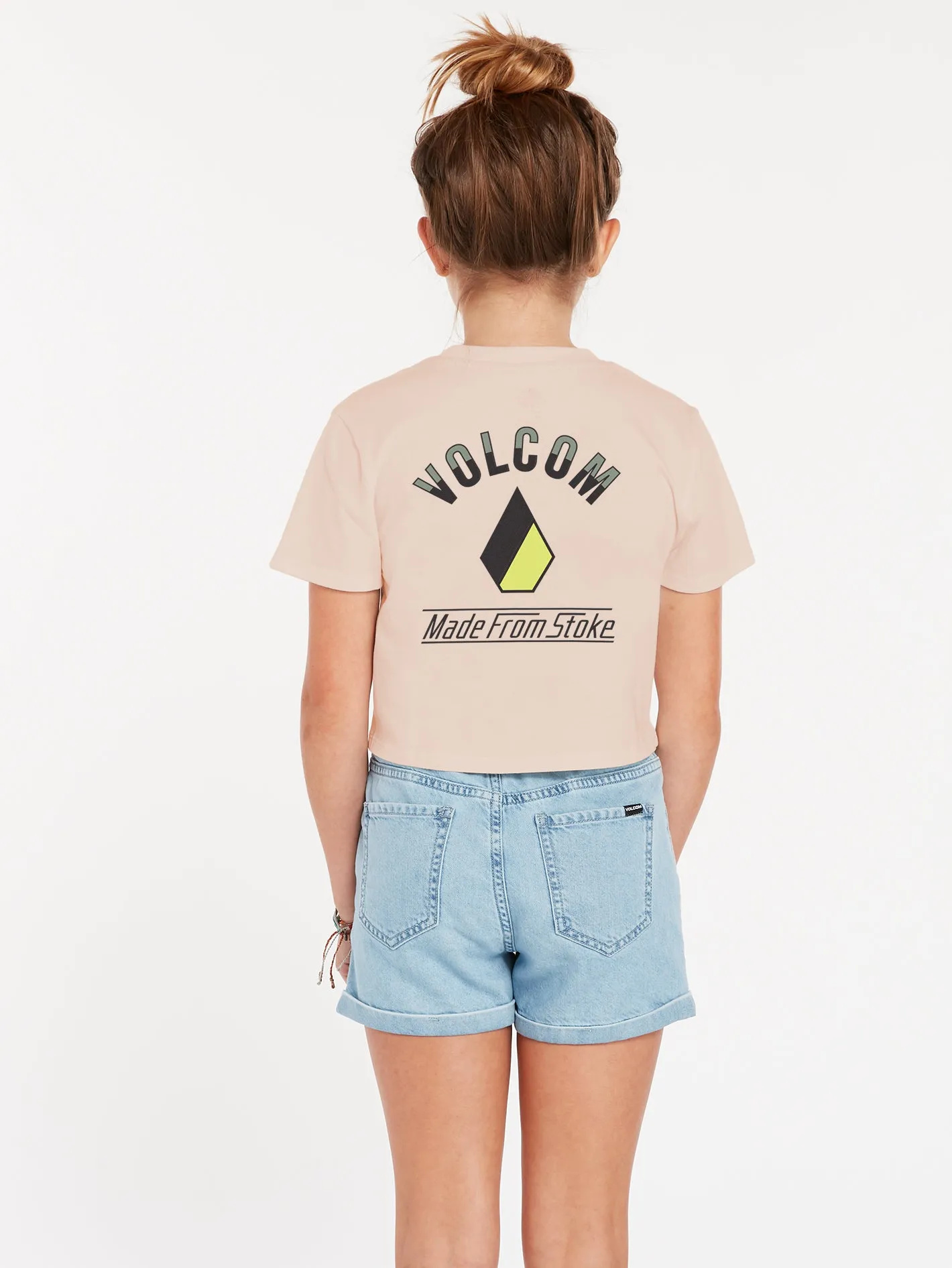 Girls Pocket Dial Tee - Hazey Pink