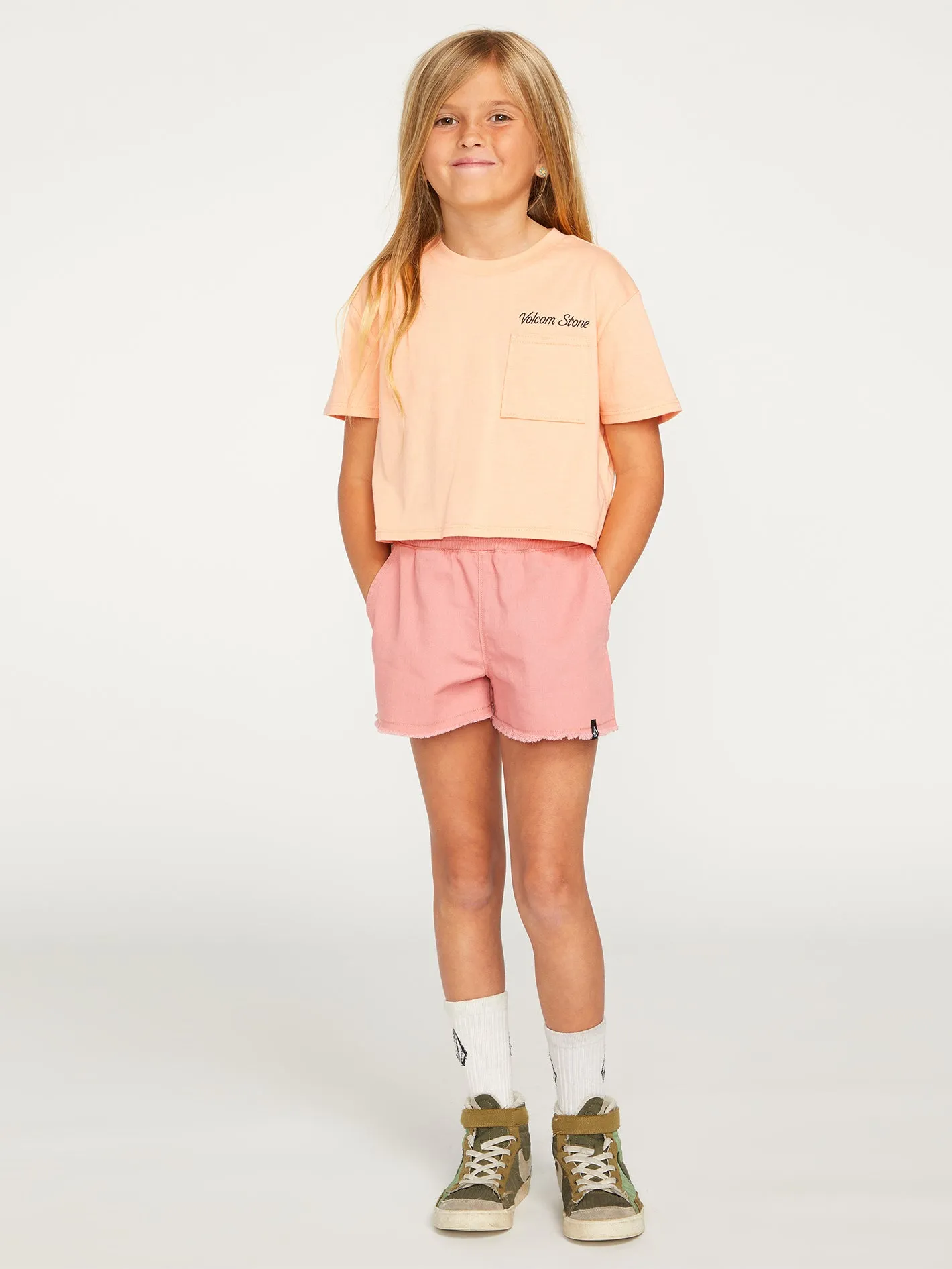 Girls Pocket Dial Tee - Melon