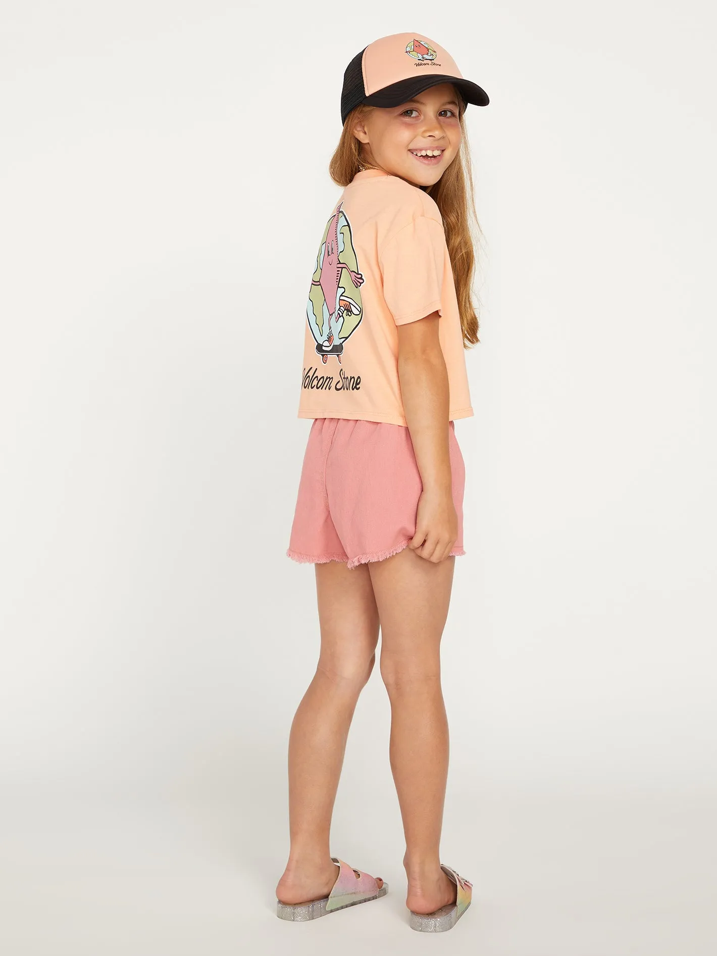 Girls Pocket Dial Tee - Melon