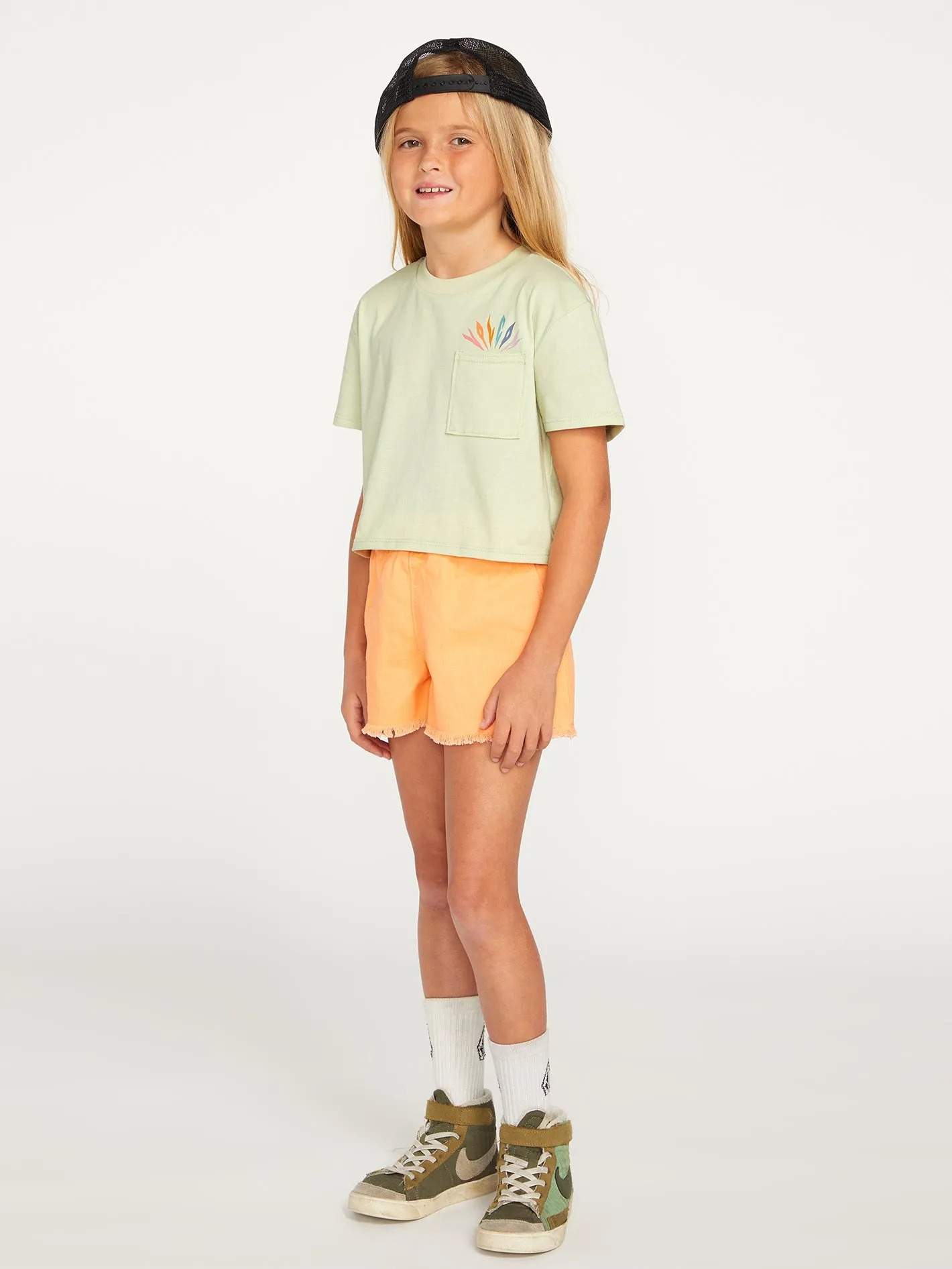 Girls Pocket Dial Tee - Sage