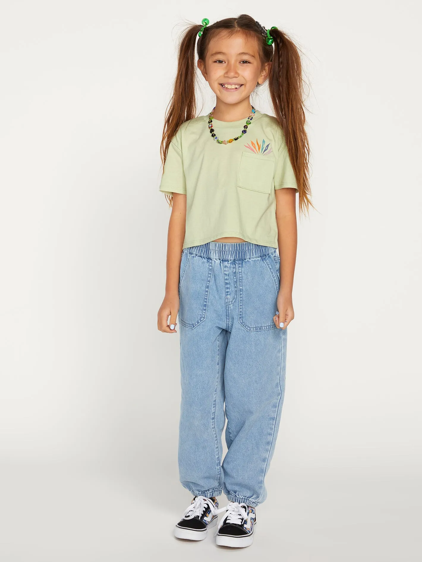 Girls Pocket Dial Tee - Sage