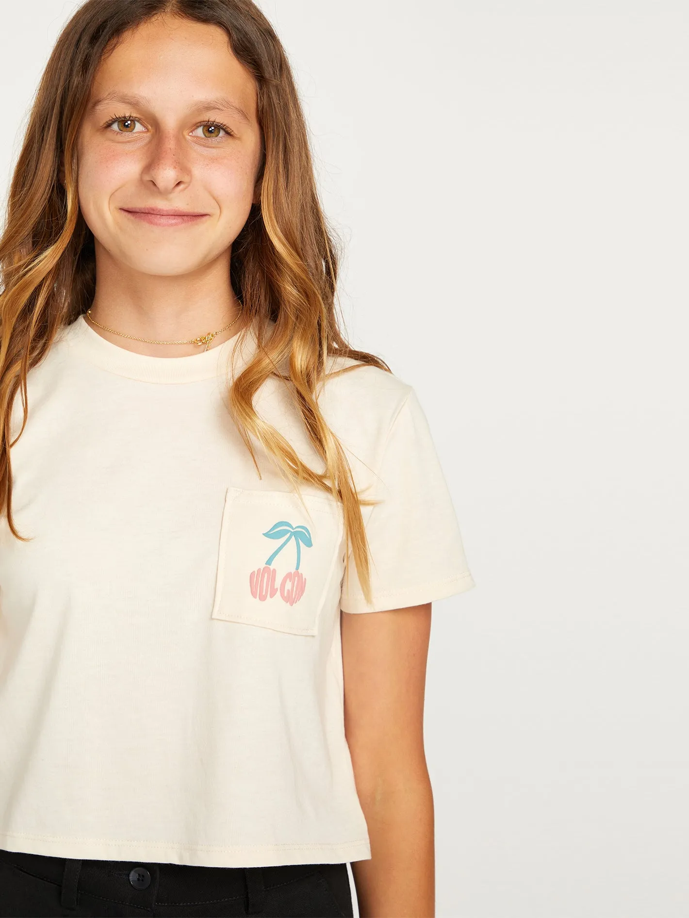 Girls Pocket Dial Tee - Sand