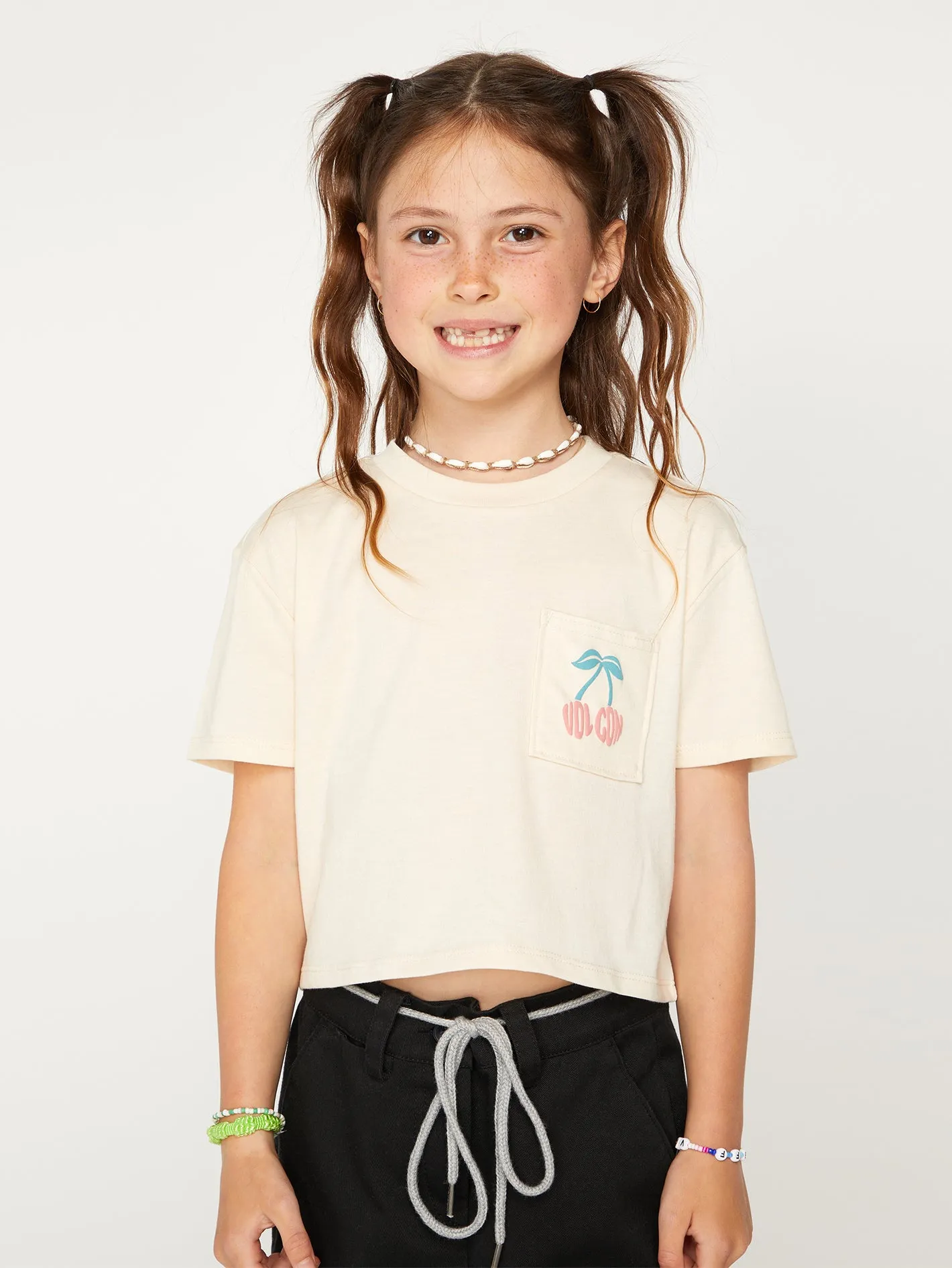 Girls Pocket Dial Tee - Sand