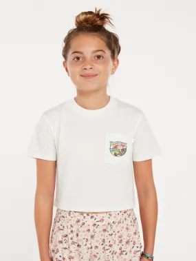 Girls Pocket Dial Tee - Star White