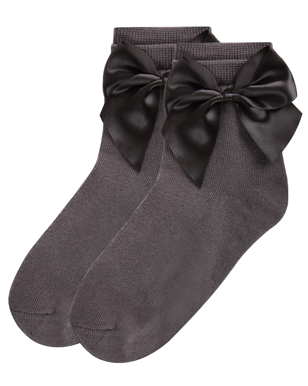 Girls' Silky Side Bow Anklet Socks