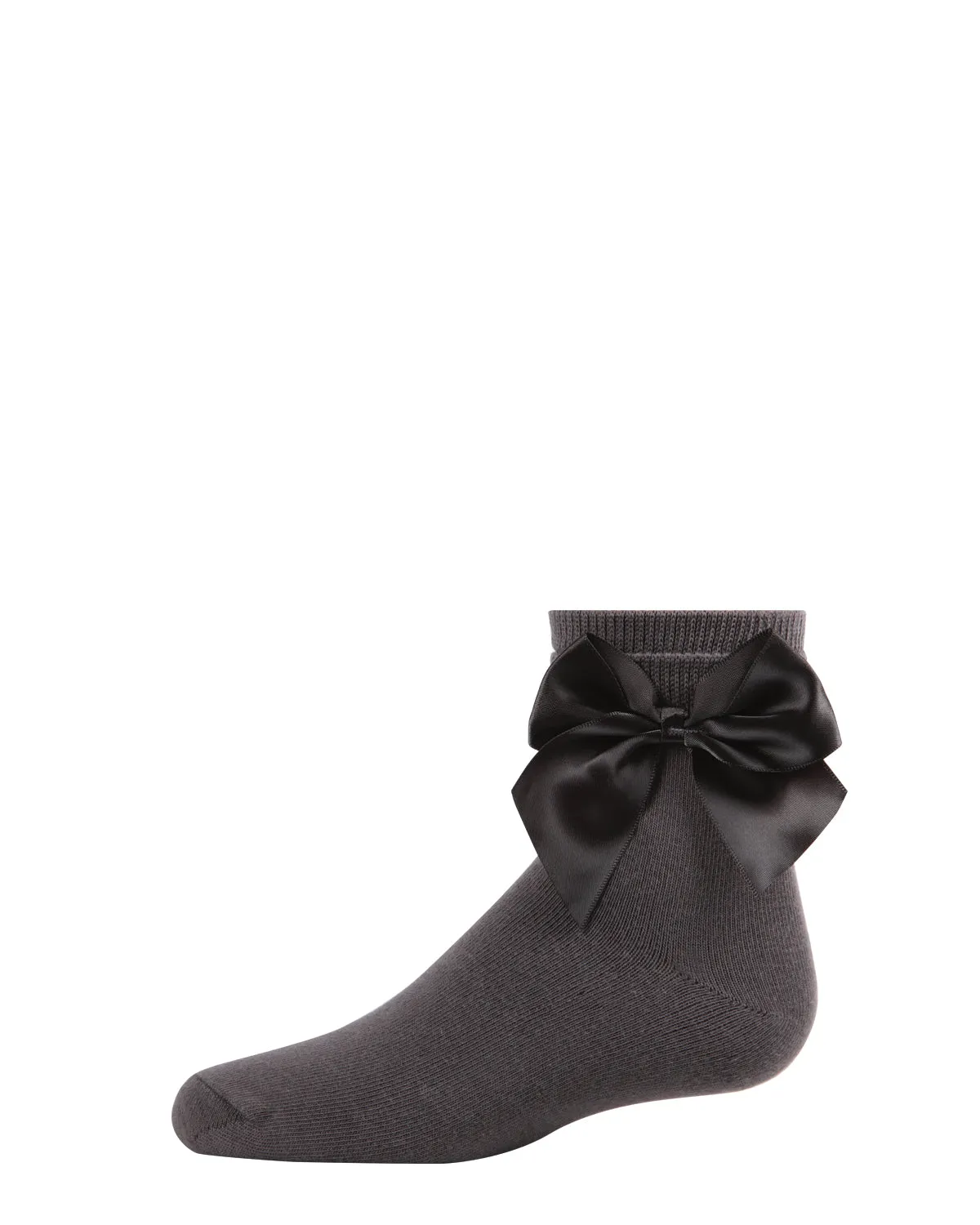 Girls' Silky Side Bow Anklet Socks