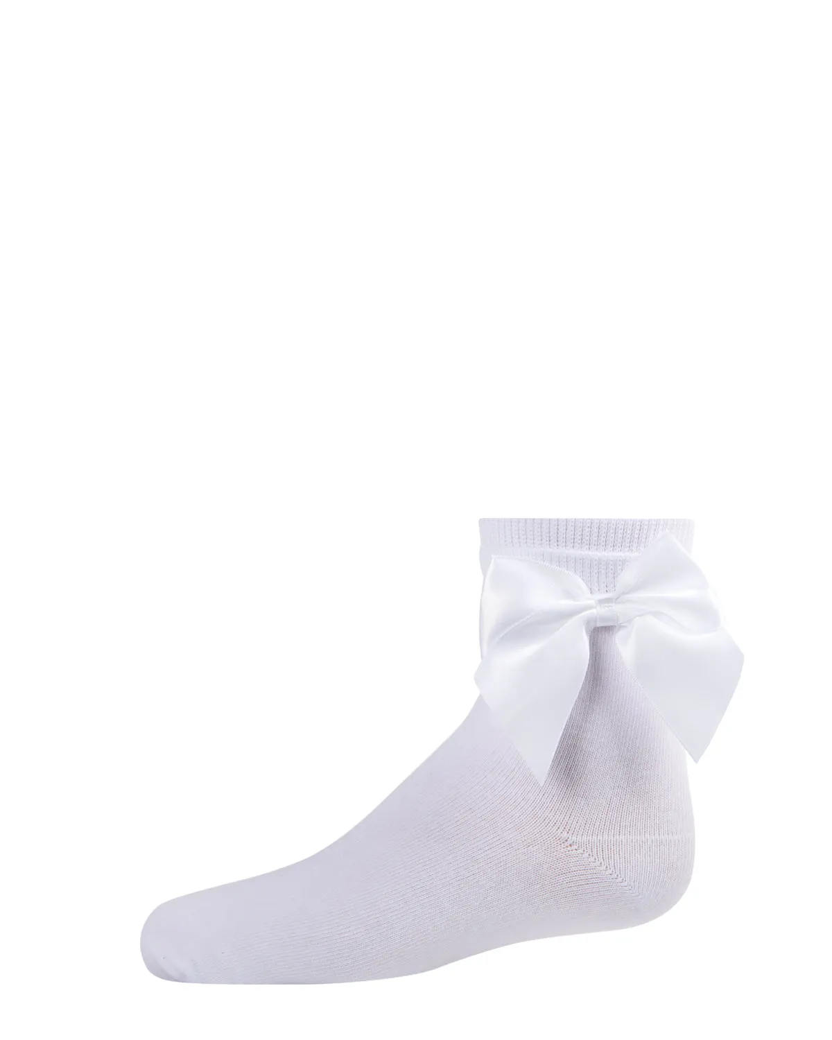 Girls' Silky Side Bow Anklet Socks