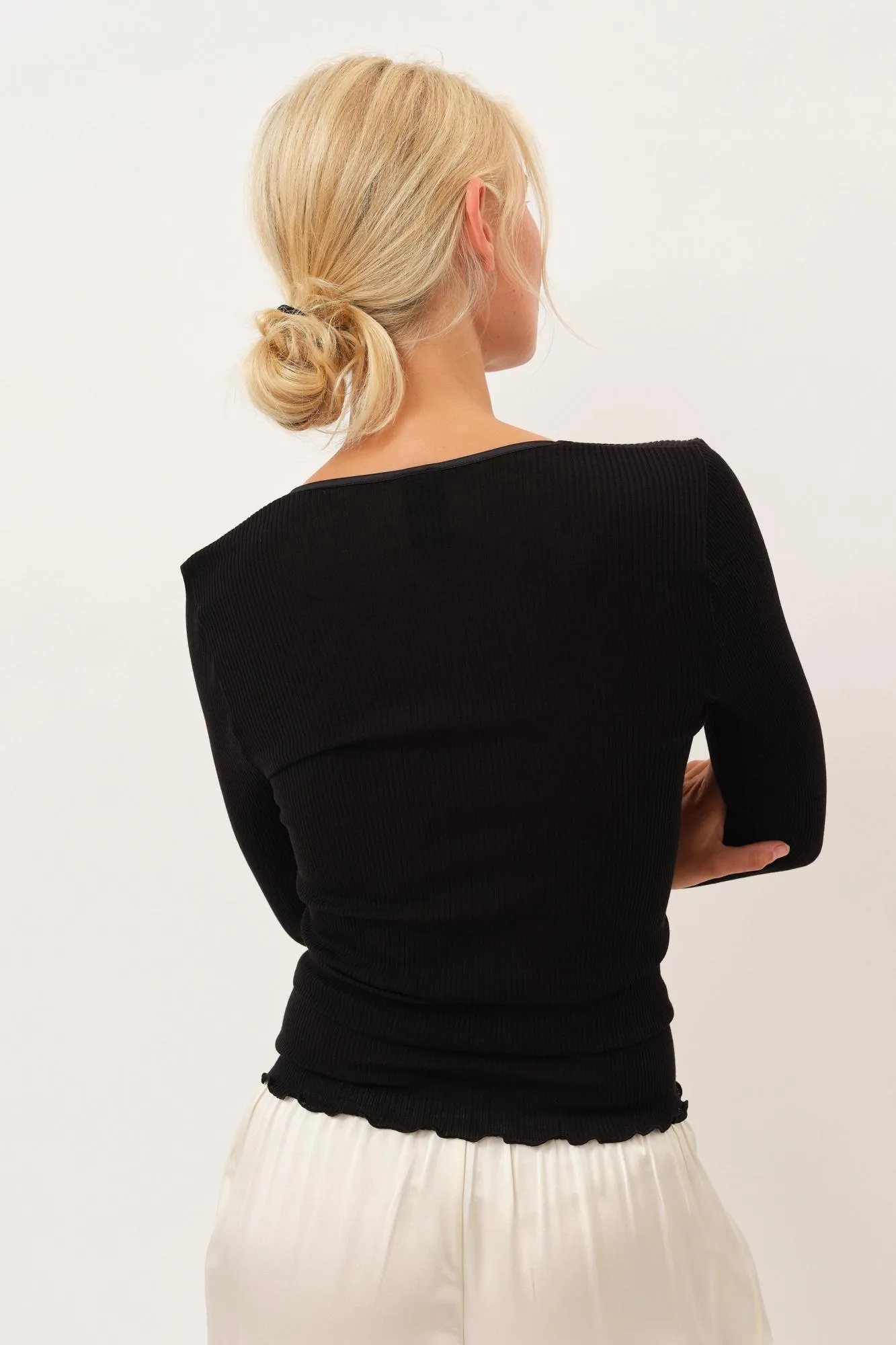 Gisa Oscalito Longsleeve Top — Black