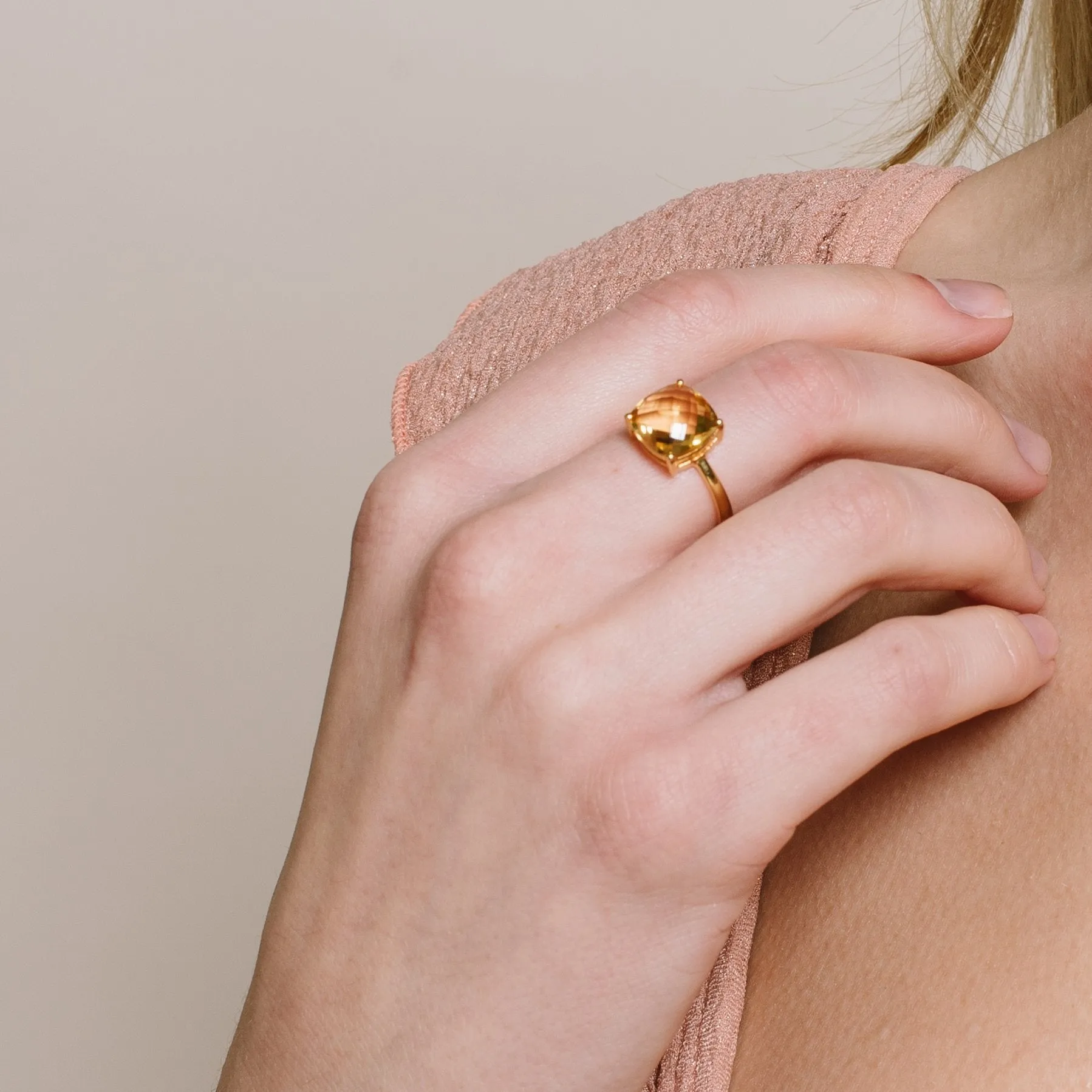 GLEE RING - CITRINE & GOLD