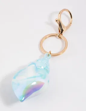 Gold Conch Shell Key Ring