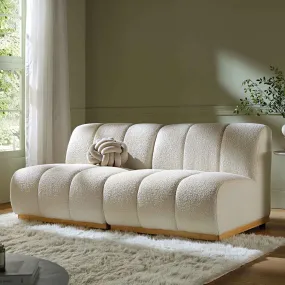 Granvia Ecru Boucle Modular Sofa, 2-Seater Sofa