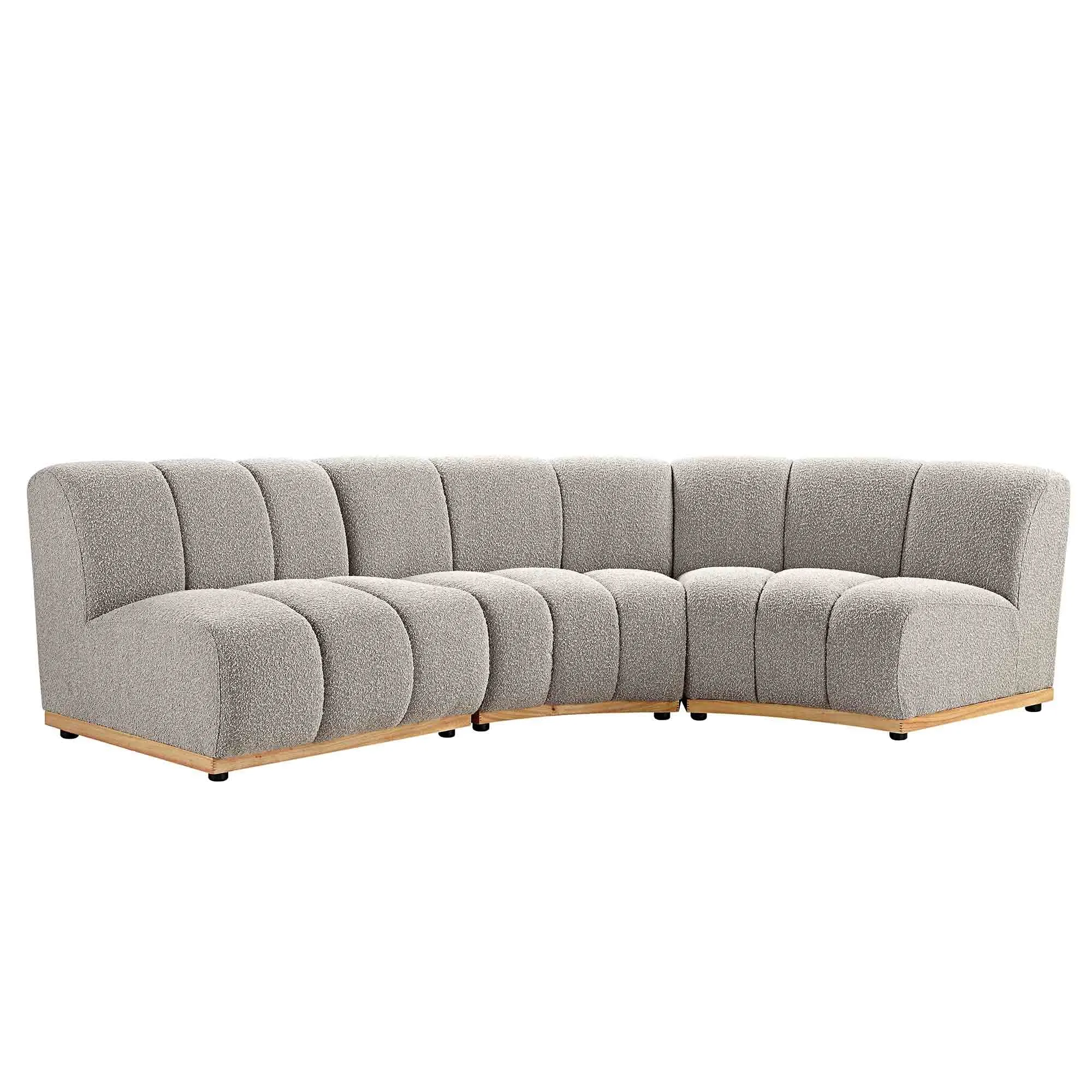 Granvia Taupe Boucle Modular Sofa, 3-Seater L-Shaped Sofa