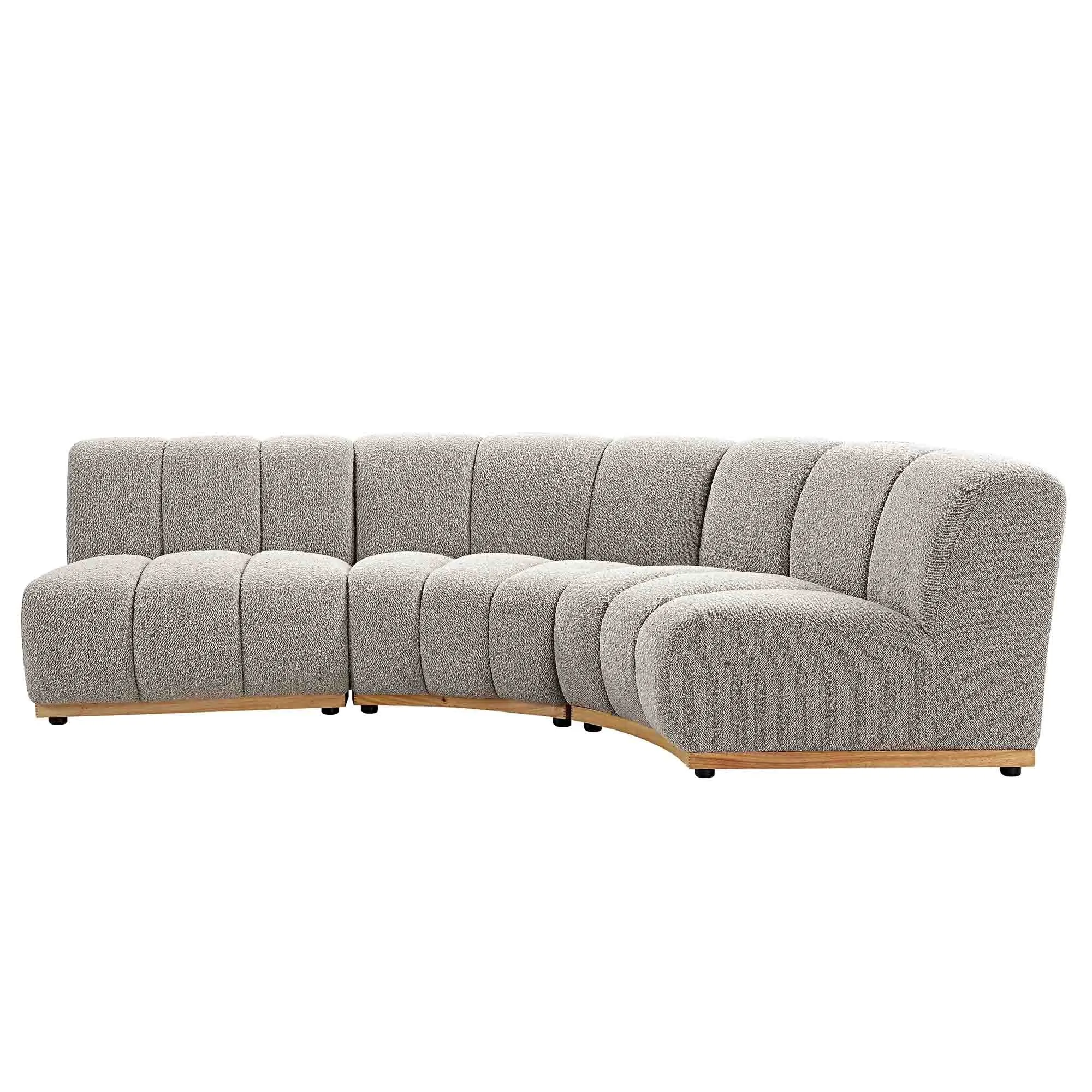 Granvia Taupe Boucle Modular Sofa, 3-Seater L-Shaped Sofa