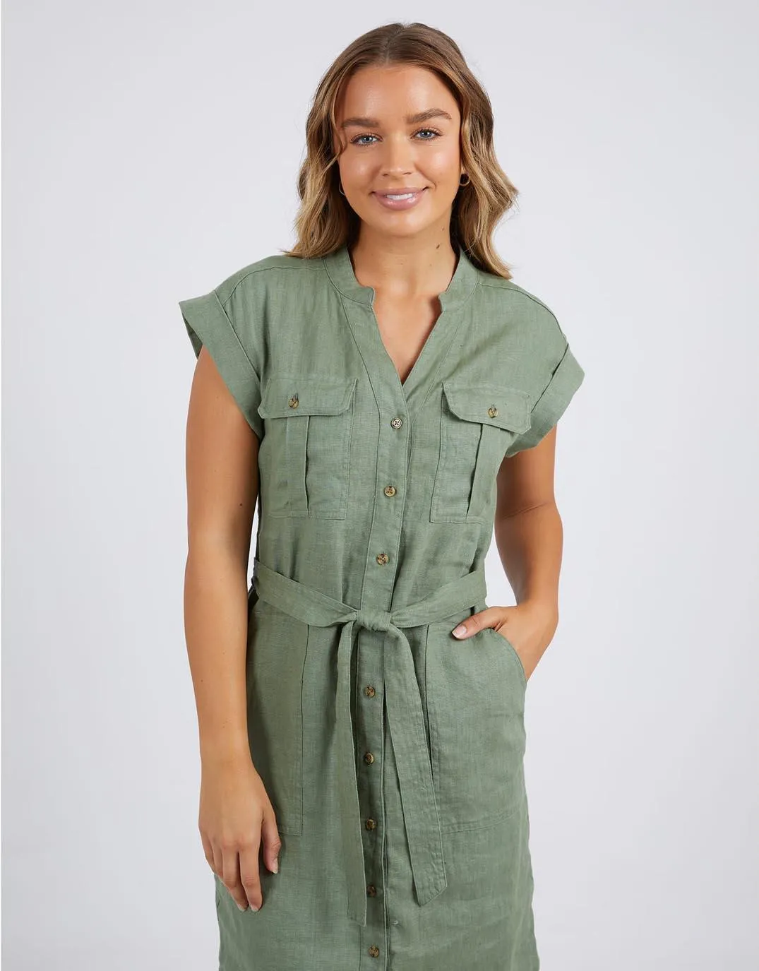 Harlow Dress - Khaki