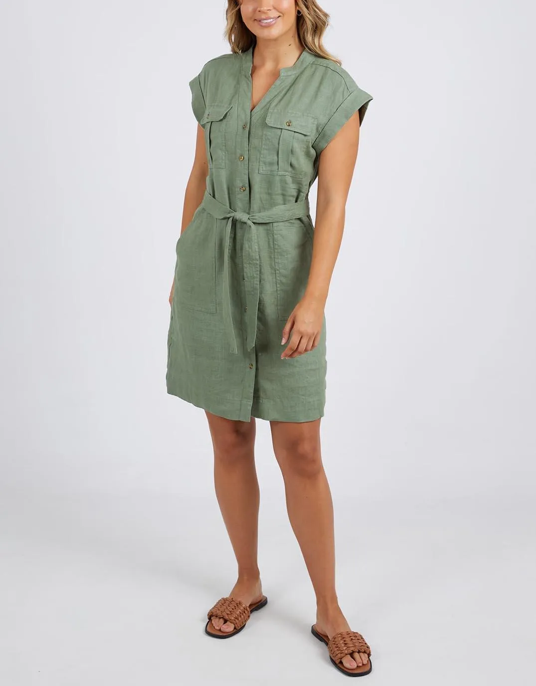 Harlow Dress - Khaki