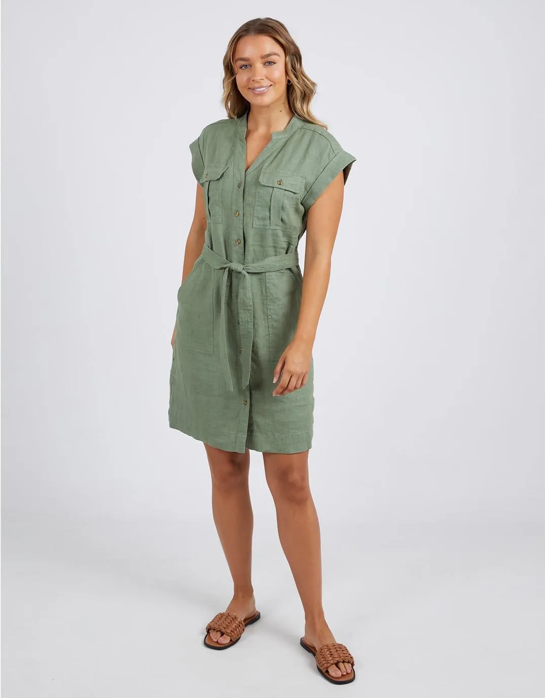 Harlow Dress - Khaki