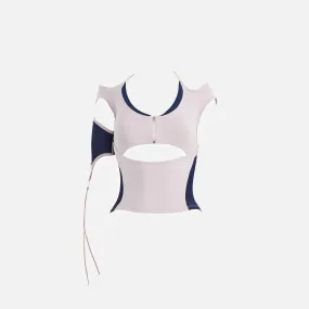 Hyein Seo Halter Racer Top - Ash Pink