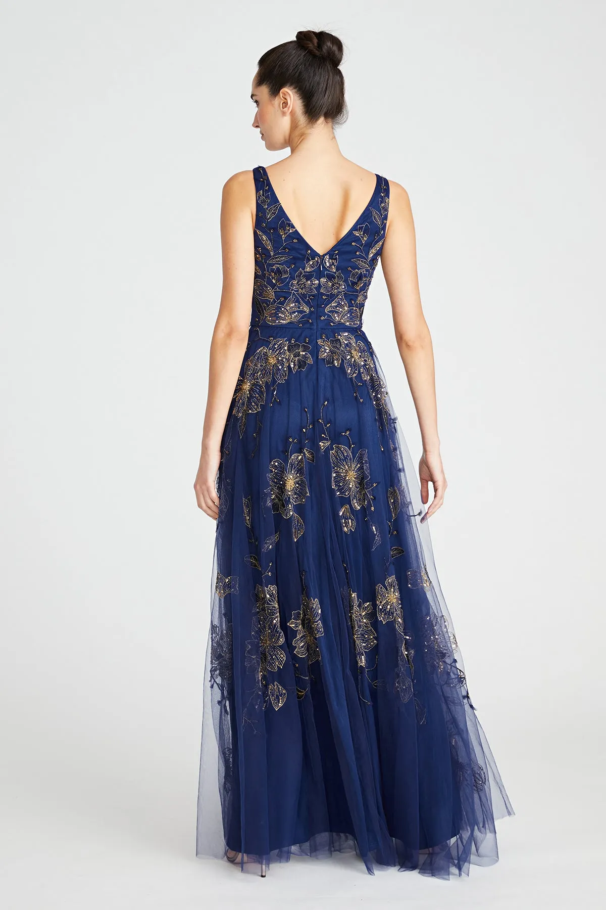 Jaylee Beaded Capelet Gown