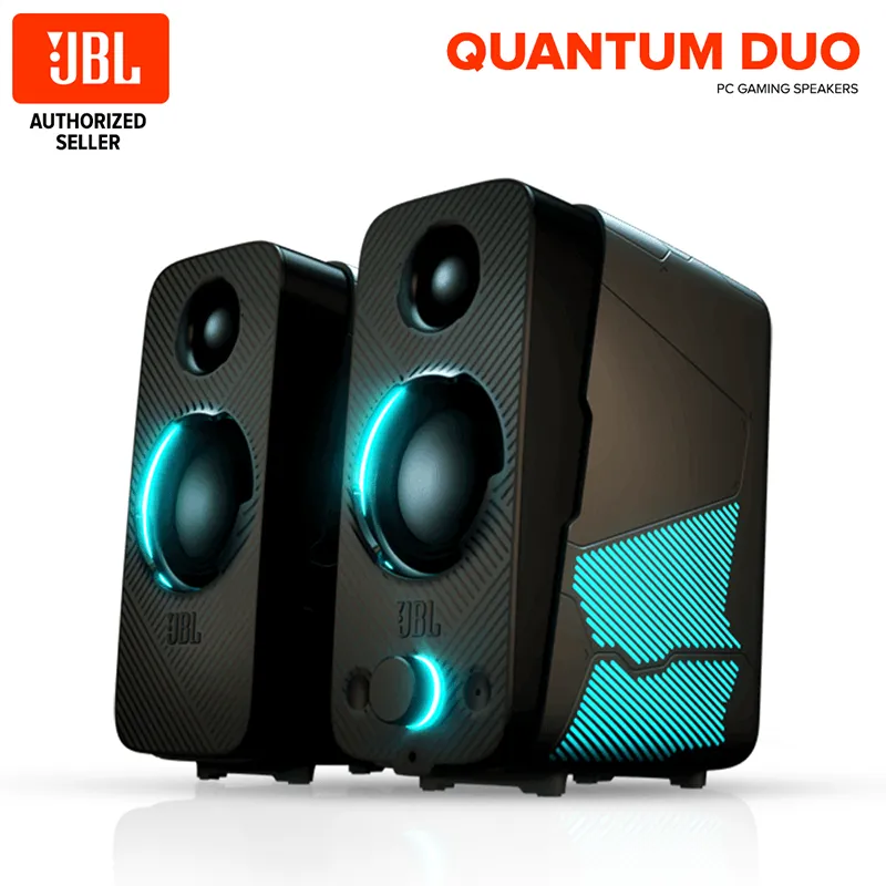 JBL Quantum DUO Bluetooth Gaming Speakers (Customisable RGB Lights)