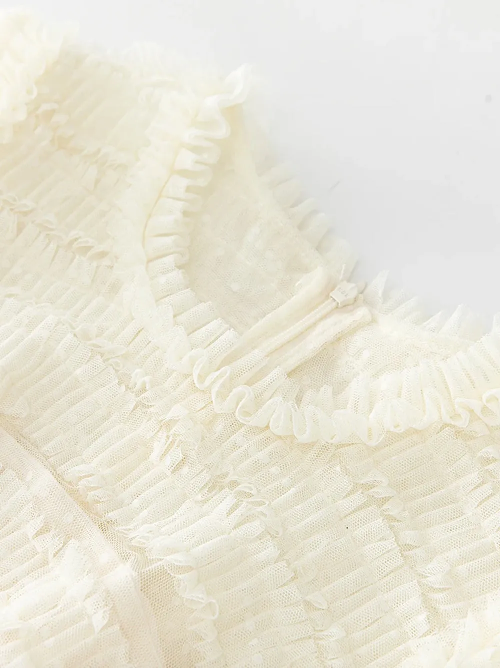 LANTE Ruffle Dress in Ivory