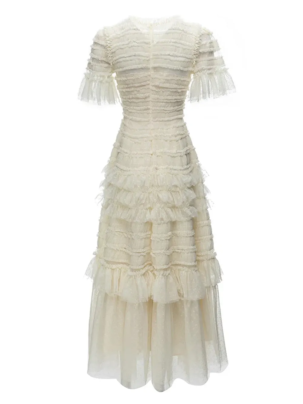 LANTE Ruffle Dress in Ivory