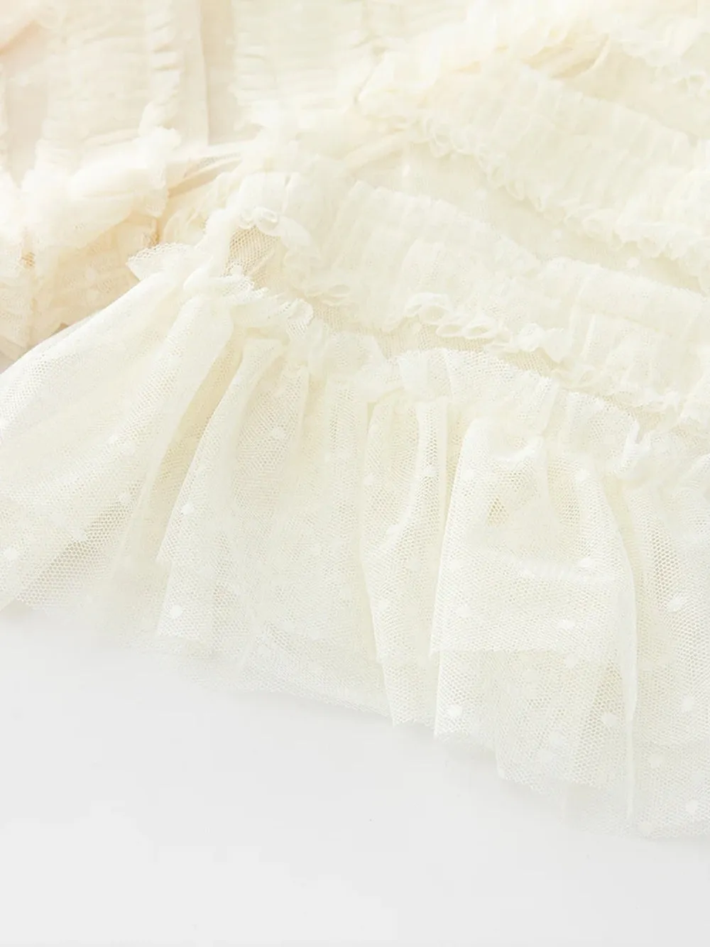 LANTE Ruffle Dress in Ivory