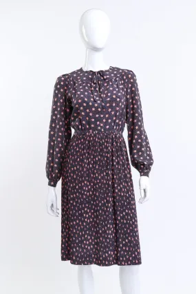 Leaf Dots Secretary Dress