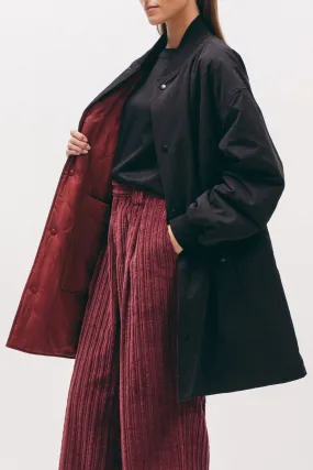 Long Bomber Reversible - Black/Burgundy