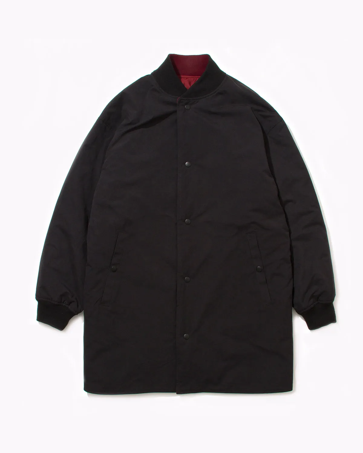 Long Bomber Reversible - Black/Burgundy