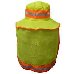 LRH/ORH-FBNS High Visibility Reflective Sun Bucket Hat Full Brimmed Ranger Hat Mesh Neck Shade