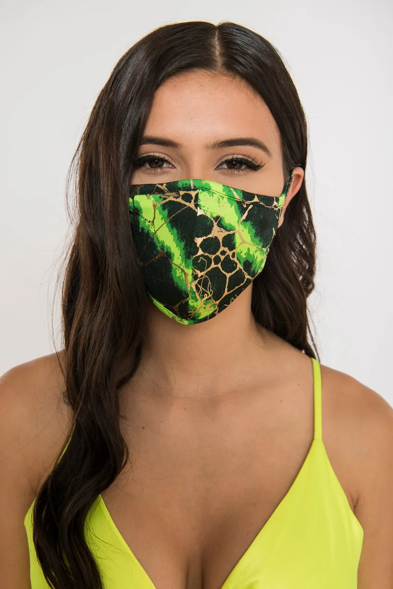 Marble Face Mask - Green