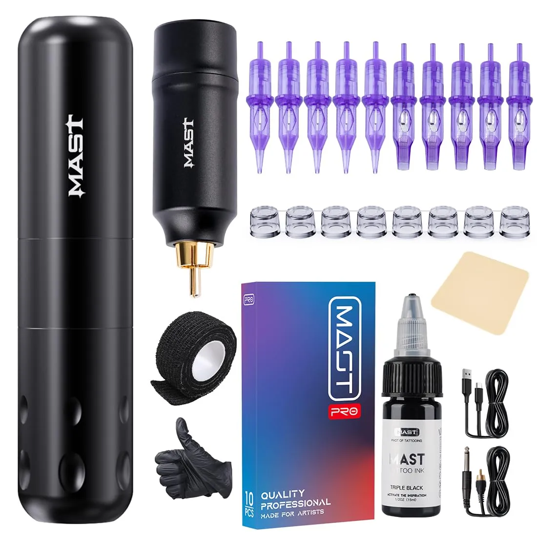 Mast Magi2 Wireless Tattoo Pen Machine Kit T2