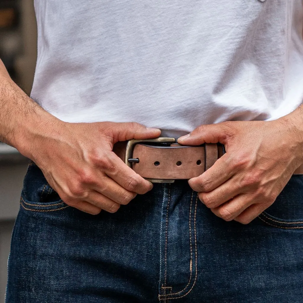 Men's Heritage Leather Belt | Terracotta