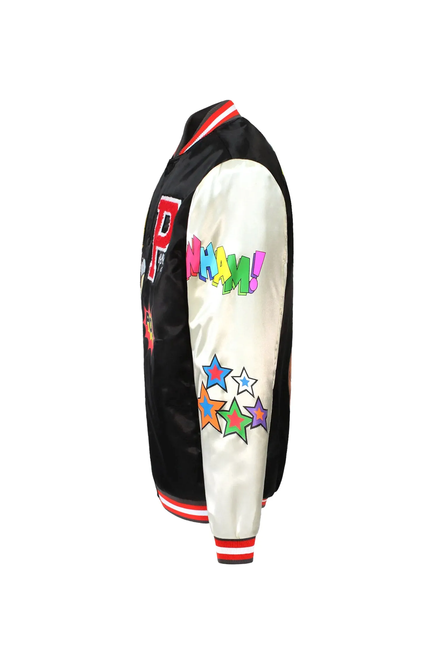 Men's Popeye Pow Satin Bomber Jacket