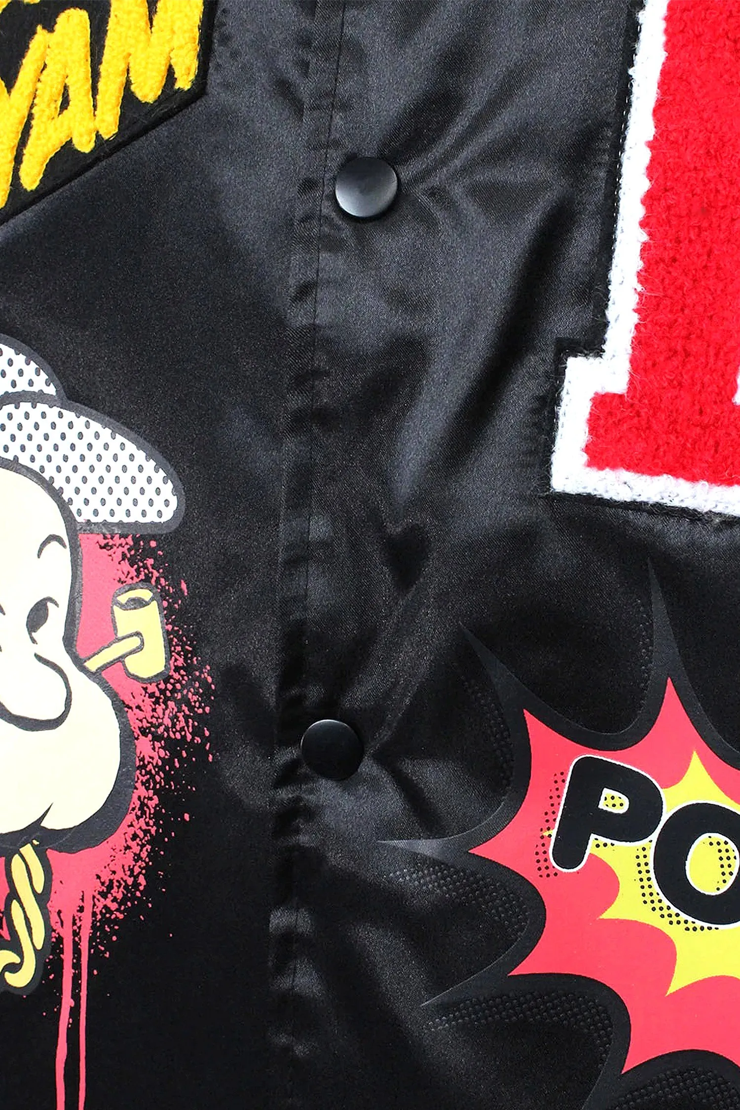 Men's Popeye Pow Satin Bomber Jacket