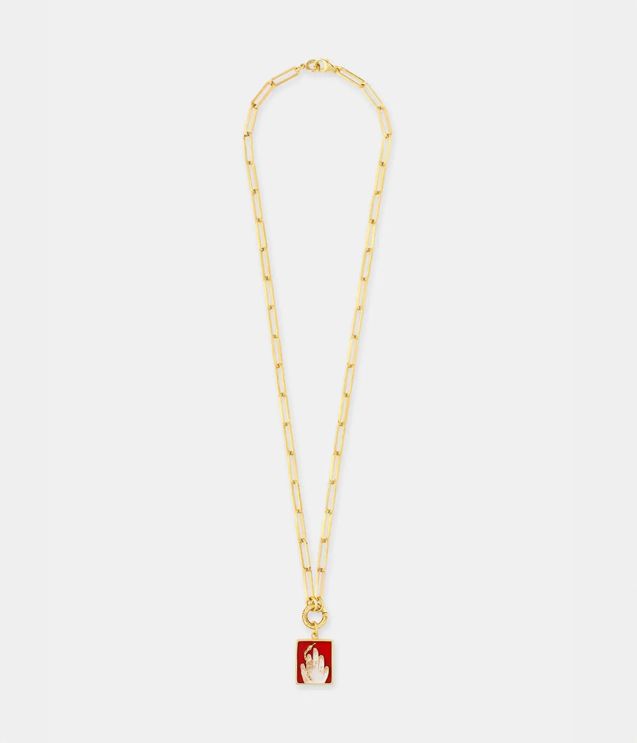 MXMV X CORAZN TWISTED LOVE THICK NECKLACE- RED