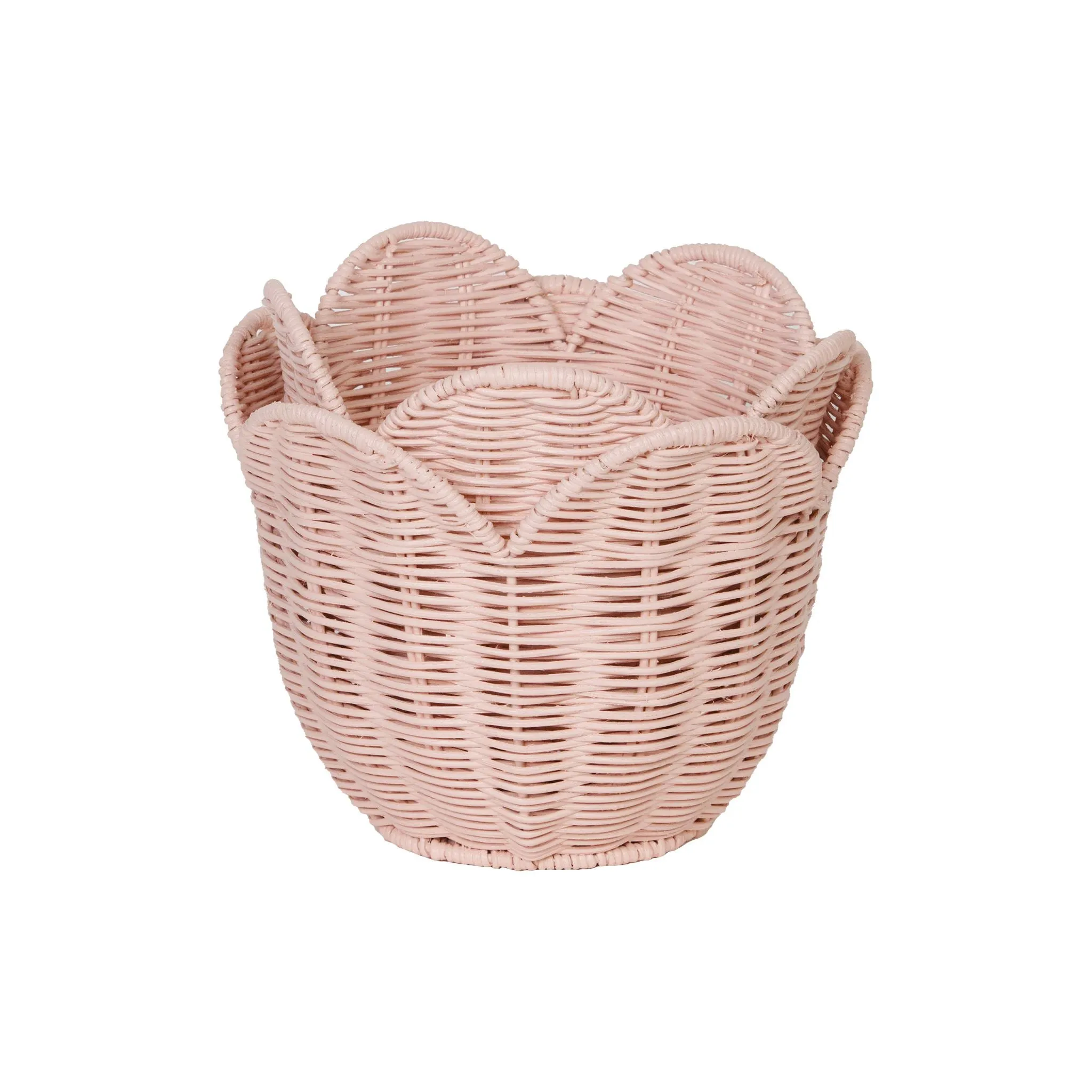 Rattan Lily Basket Set | Blush