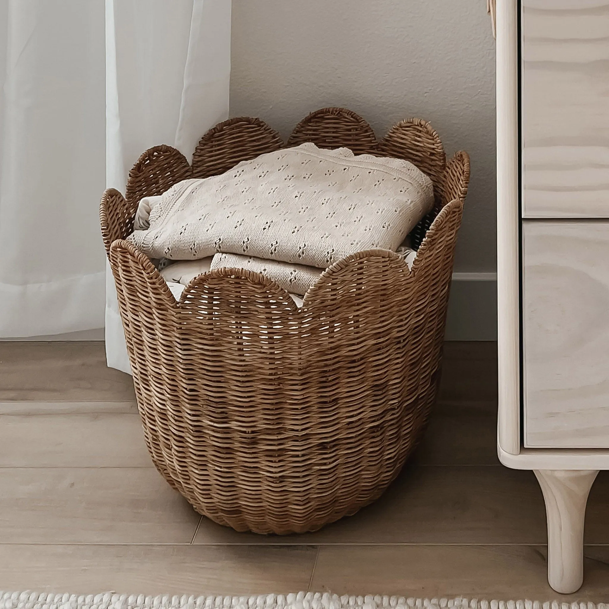 Rattan Tulip Basket | Natural