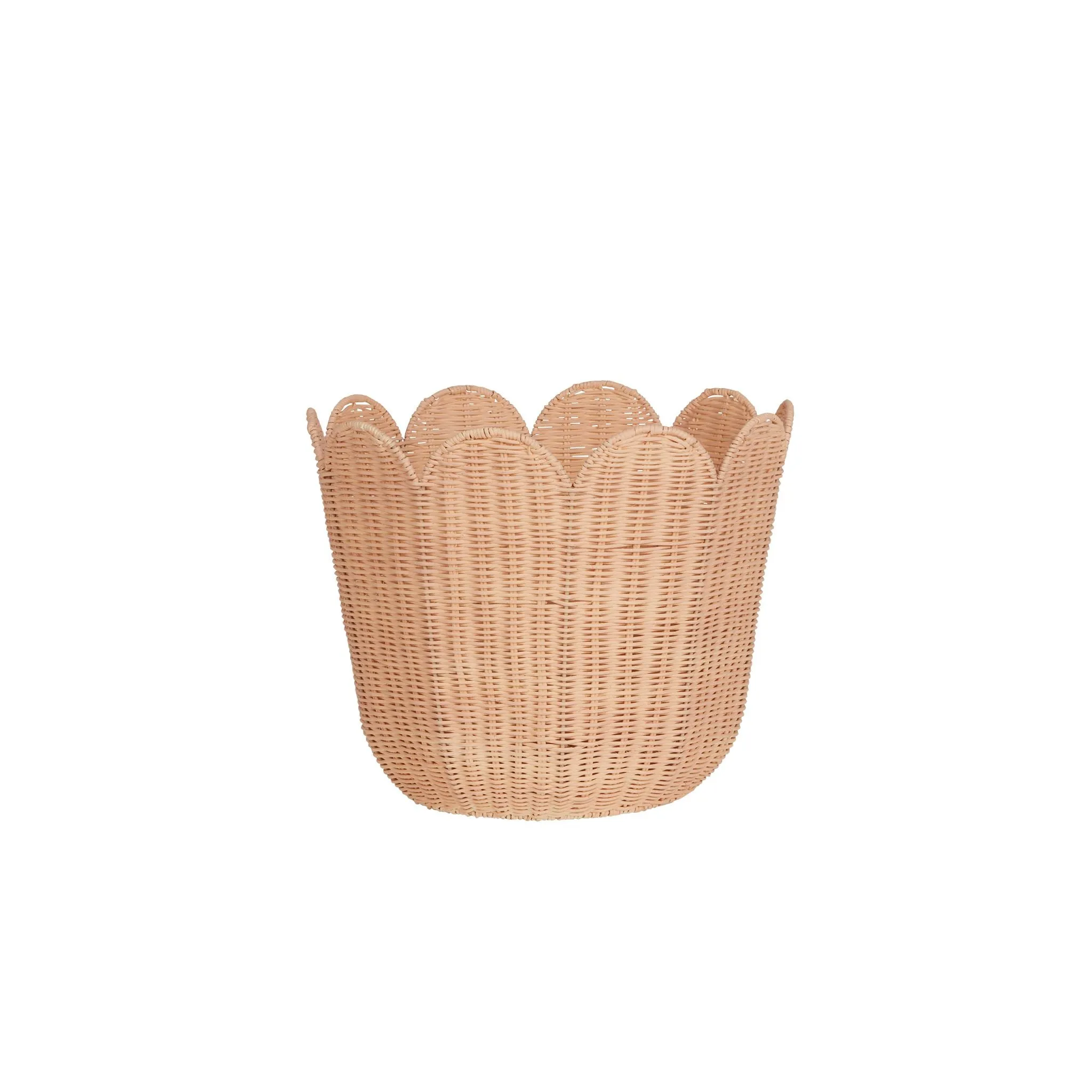 Rattan Tulip Basket | Seashell Pink