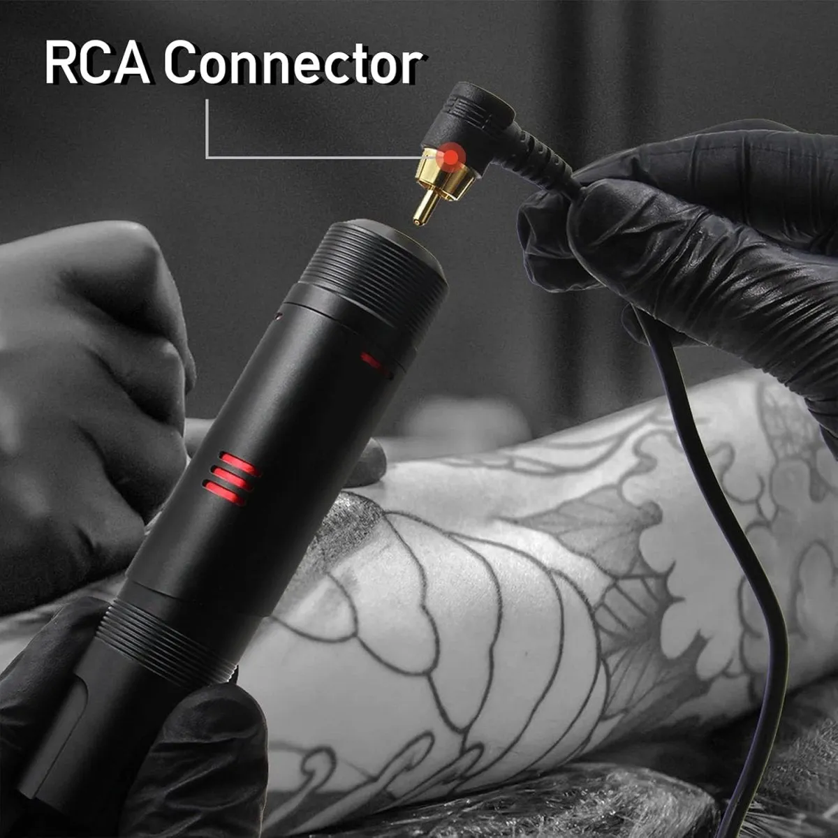 Rotary Tattoo Pen Machine Kit - F1X Machine By Jconly, Complete Kit for Beginner and Pro Tattoo Artists - Black