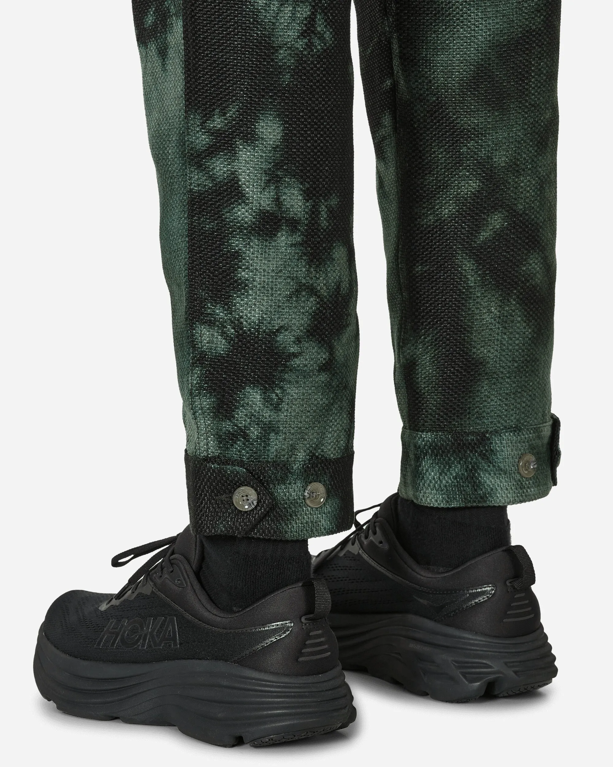 Rounded Velvet Tabbed Cargo Pants Green