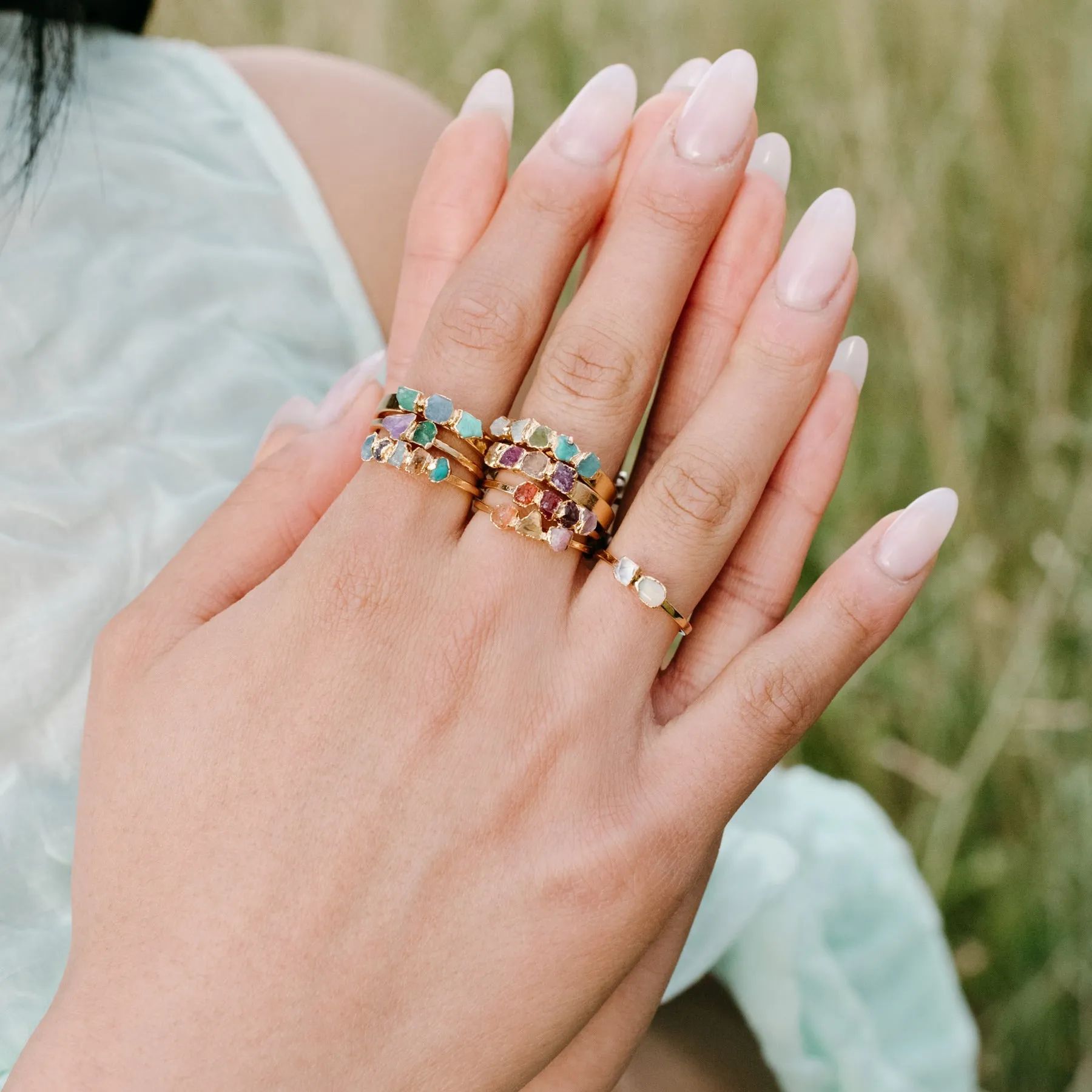 Ruby and Citrine Ring - Size 8 - SS01