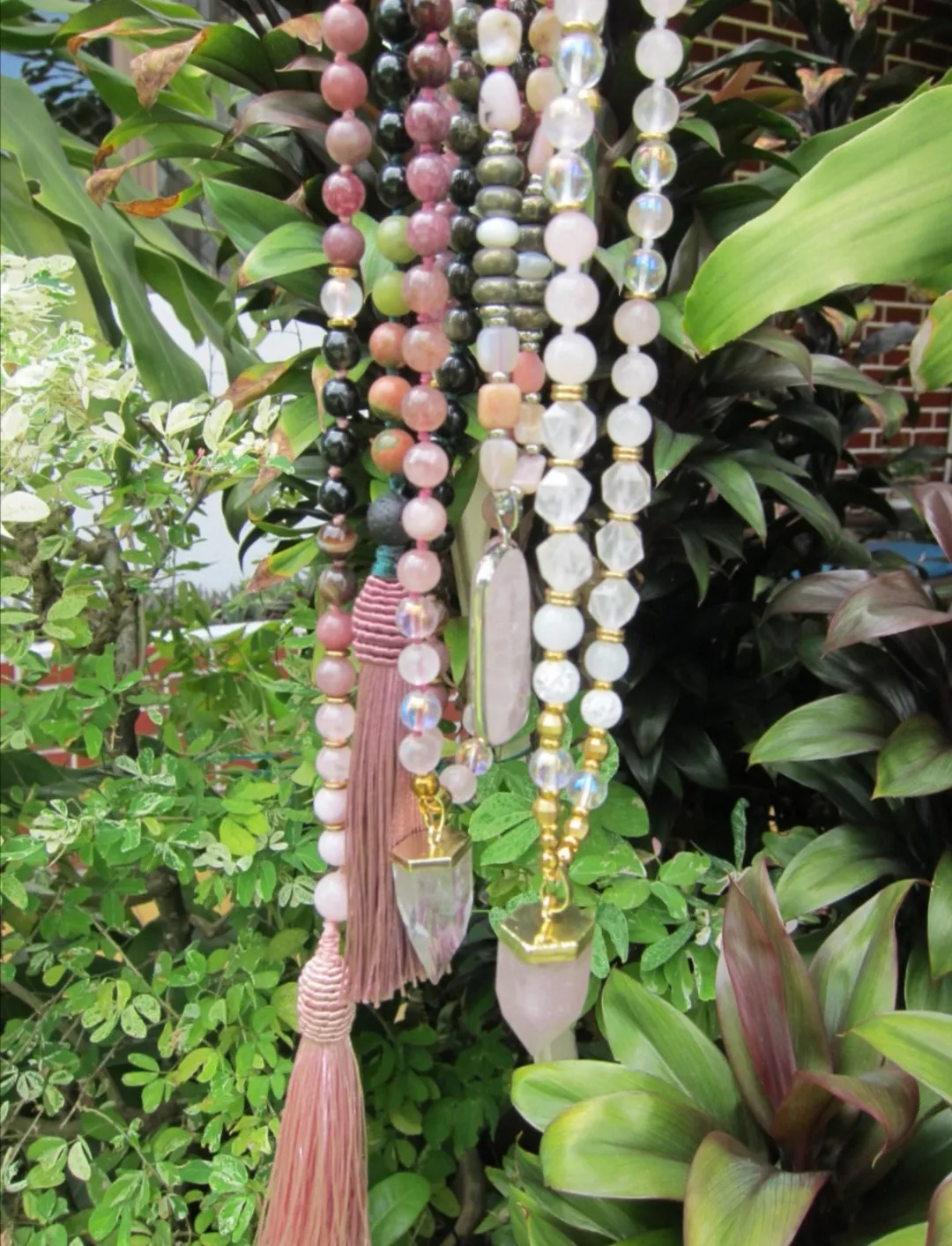 SALE - The Pink Moon Mala Necklace