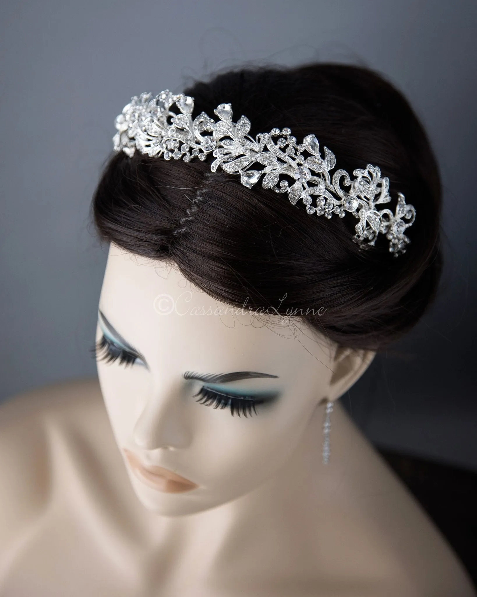 Scrolling Crystal Bridal Headpiece