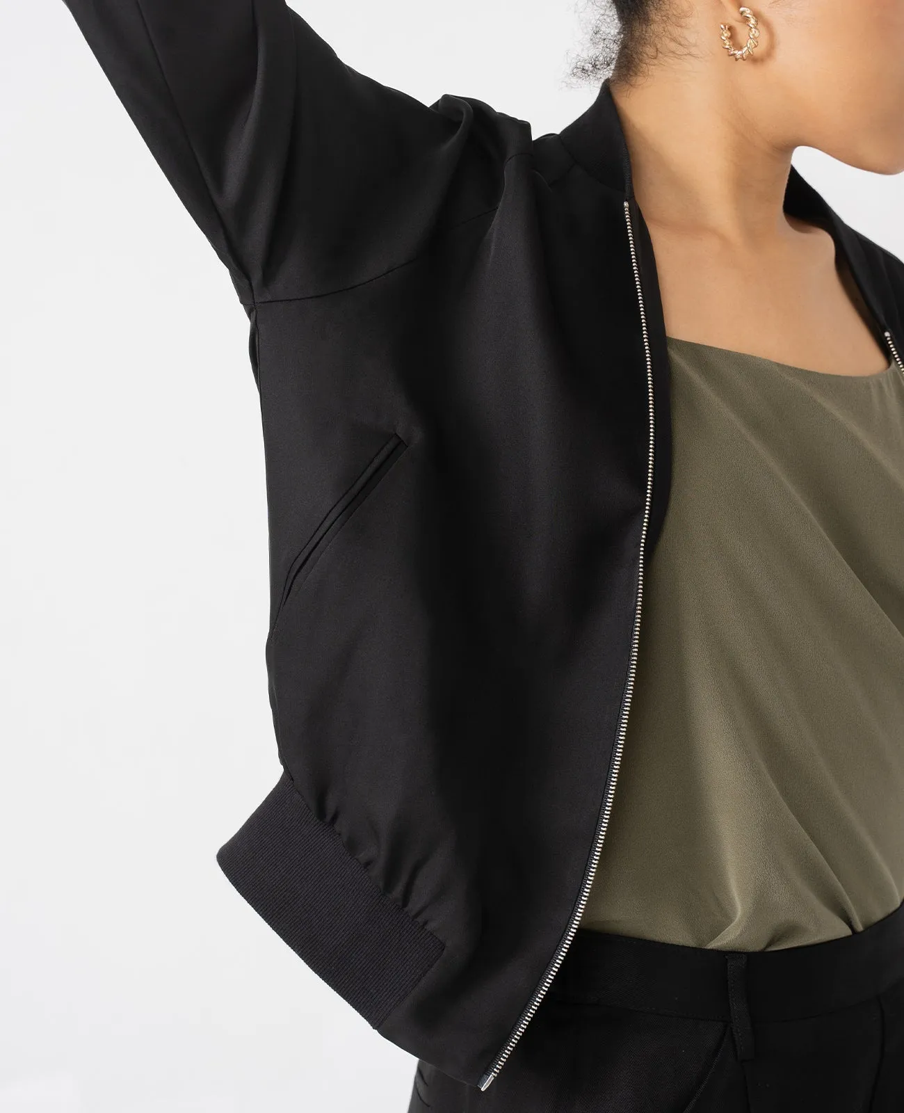 Silk Bomber Jacket