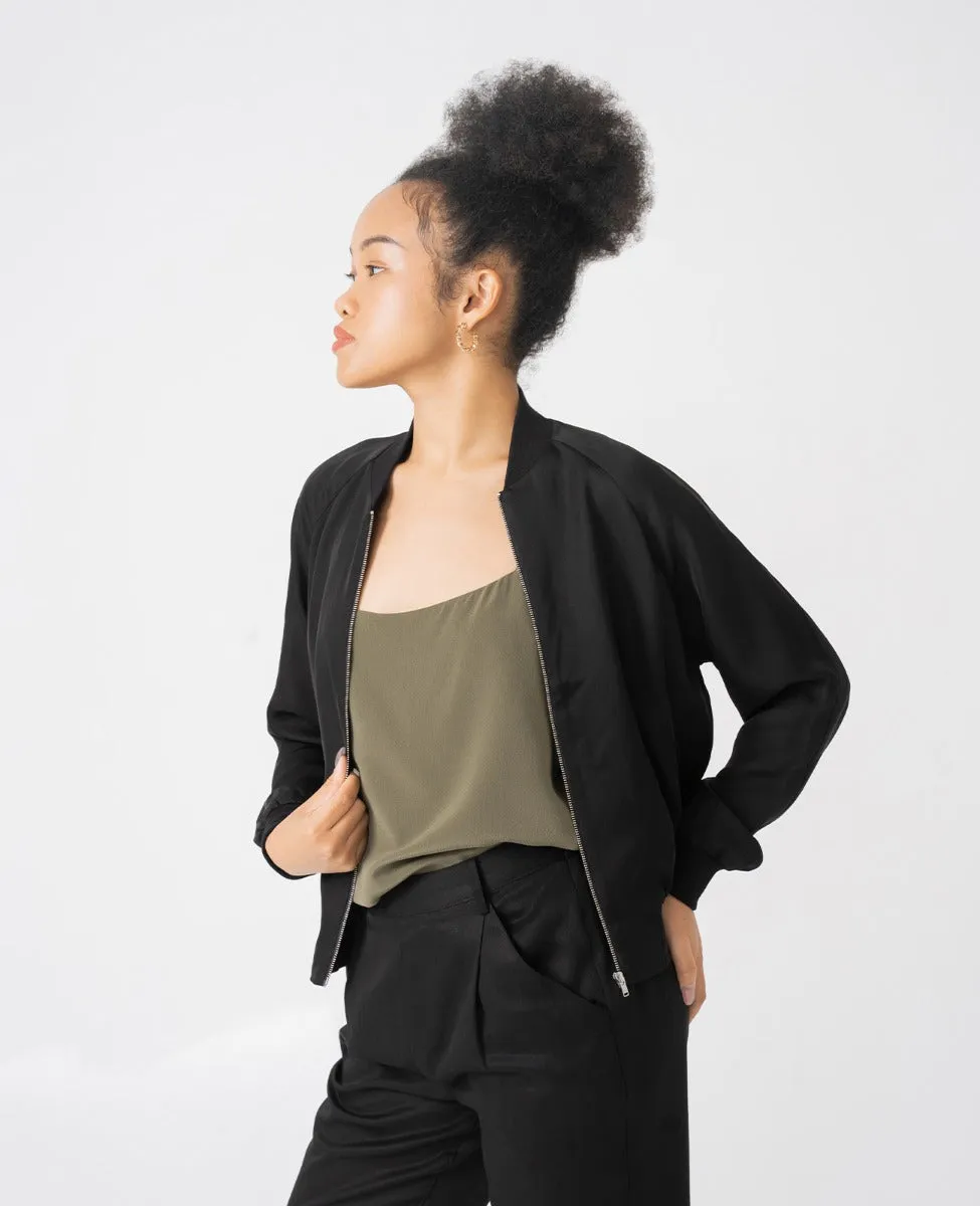 Silk Bomber Jacket