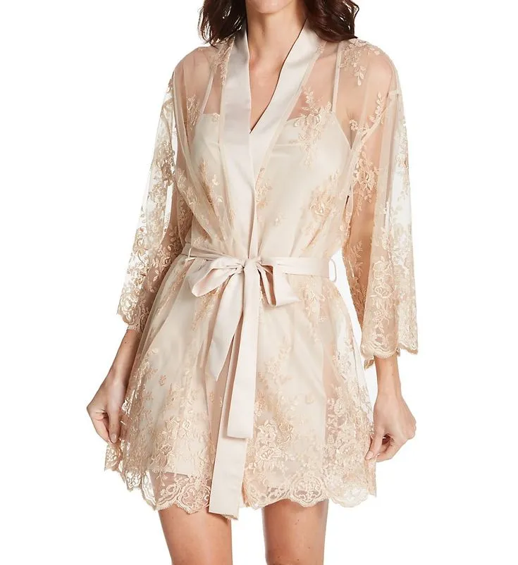 .So Darling Lace Robe in Champagne