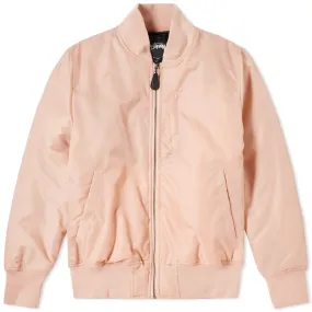 STUSSY FLIGHT SATIN BOMBER JACKET PEACH 115329